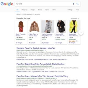 fur coat on google search 
