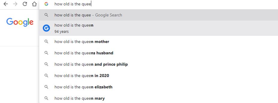 how old is the queen serps